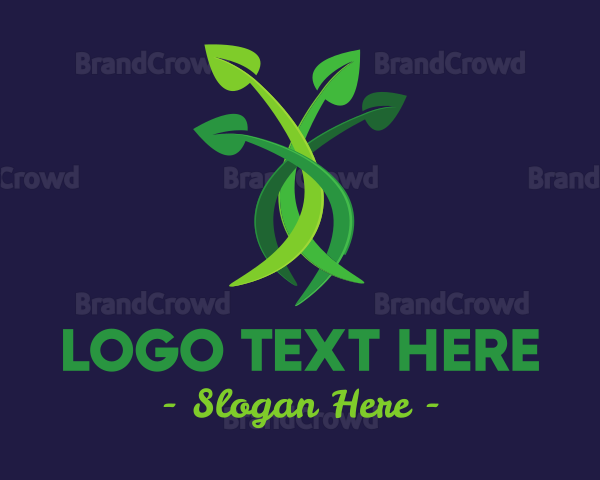 Green Leaves Plant Logo