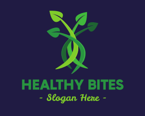 Green Leaves Plant logo design