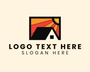 Roof - Home Property Roofing logo design