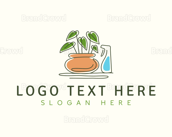 Minimalist Plant Gardening Logo