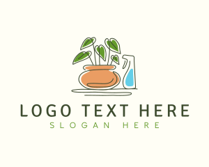 Minimalist Plant Gardening Logo