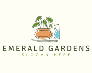 Minimalist Plant Gardening logo design