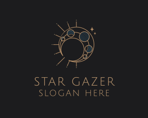 Astrology Moon Eclipse logo design