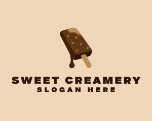 Creamery - Chocolate Ice Cream logo design