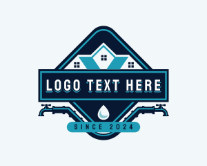Drainage - Plumbing Pipe Faucet logo design