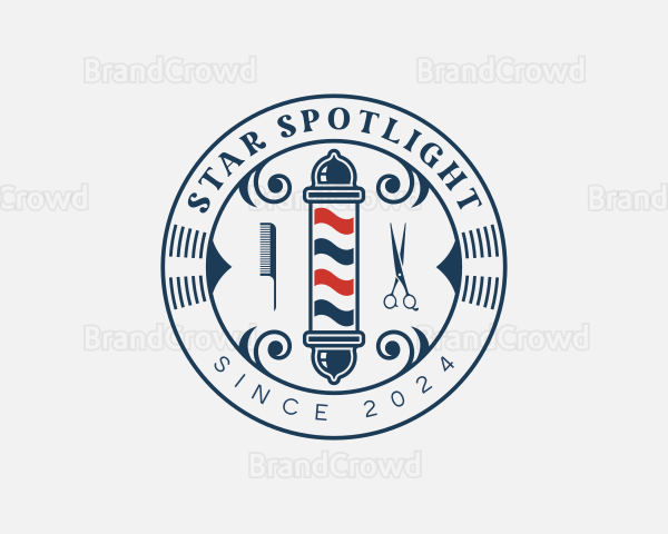 Barbers Pole Hairstylist Logo