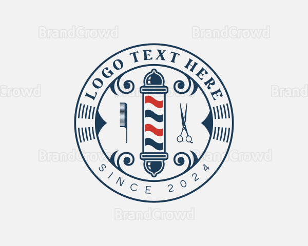 Barbers Pole Hairstylist Logo