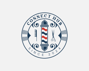 Barbers Pole Hairstylist Logo