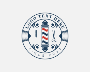 Barbers Pole Hairstylist Logo