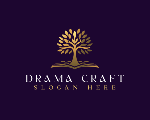 Playwright - Growth Tree Book logo design