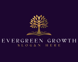 Growth Tree Book logo design