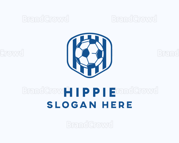 Blue Soccer Ball Logo