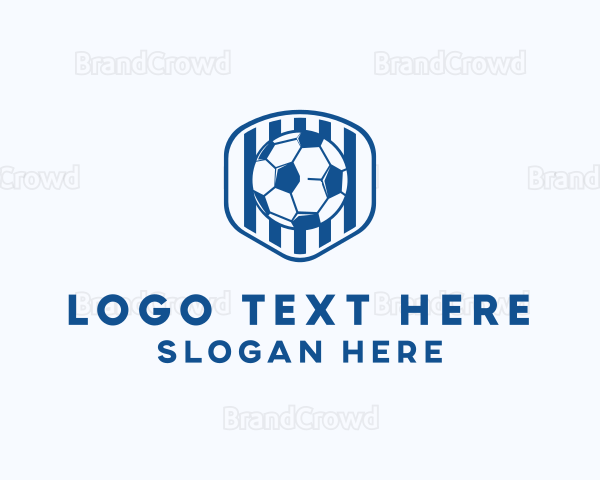 Blue Soccer Ball Logo