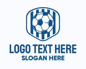 Soccer - Blue Soccer Ball logo design