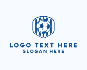 Coaching - Blue Soccer Ball logo design