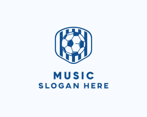 Blue Soccer Ball Logo