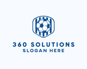 Blue Soccer Ball logo design