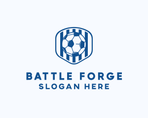 Blue Soccer Ball logo design