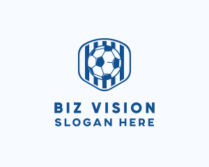 Blue Soccer Ball logo design