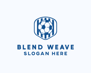 Blue Soccer Ball logo design