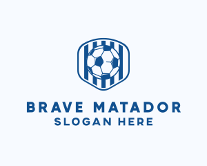 Blue Soccer Ball logo design