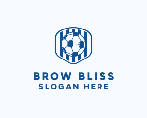 Blue Soccer Ball logo design