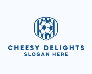 Blue Soccer Ball logo design