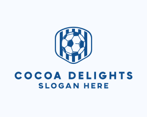 Blue Soccer Ball logo design