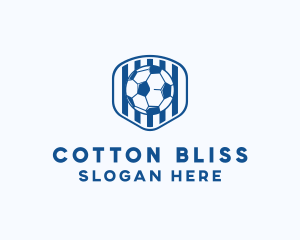 Blue Soccer Ball logo design