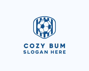 Blue Soccer Ball logo design