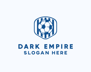 Blue Soccer Ball logo design