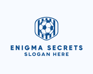 Blue Soccer Ball logo design