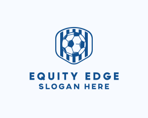 Blue Soccer Ball logo design