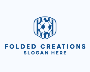 Blue Soccer Ball logo design