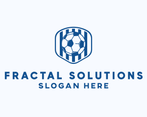 Blue Soccer Ball logo design