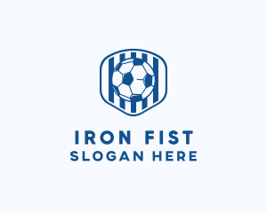 Blue Soccer Ball logo design