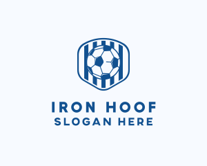 Blue Soccer Ball logo design