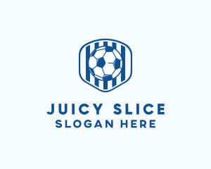 Blue Soccer Ball logo design