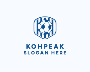 Blue Soccer Ball logo design