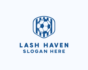 Blue Soccer Ball logo design