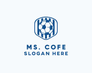 Blue Soccer Ball logo design