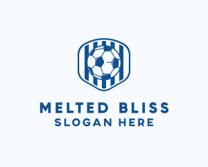 Blue Soccer Ball logo design