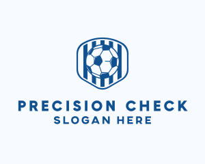 Blue Soccer Ball logo design