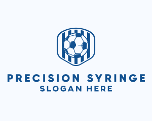 Blue Soccer Ball logo design