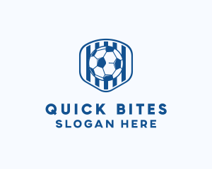 Blue Soccer Ball logo design