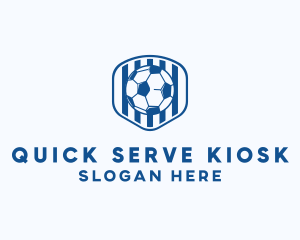 Blue Soccer Ball logo design