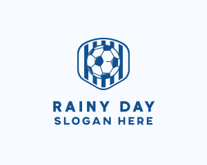 Blue Soccer Ball logo design