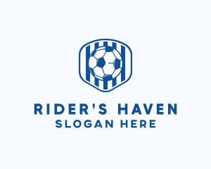 Blue Soccer Ball logo design