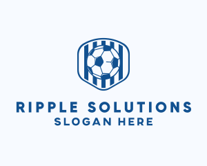 Blue Soccer Ball logo design