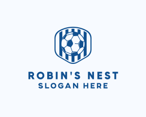 Blue Soccer Ball logo design